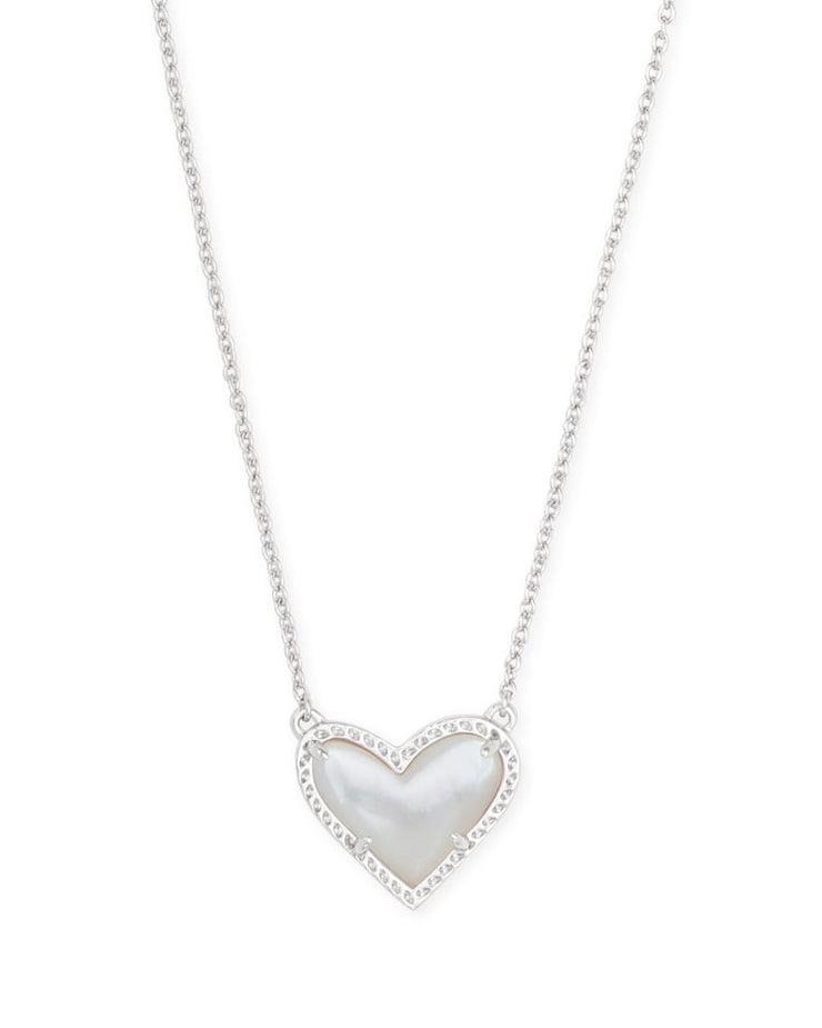Kendra Scott Ivory Mother of Pearl Ari Heart Necklace