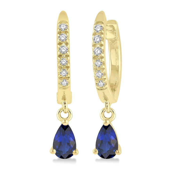 Sapphires and Diamonds Drop Earrings