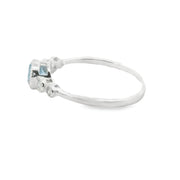 Blue Topaz and Diamond Ring