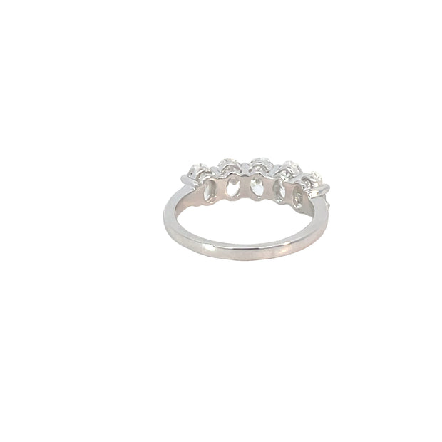 White Gold Lab Grown Diamond 5 Stone Ring