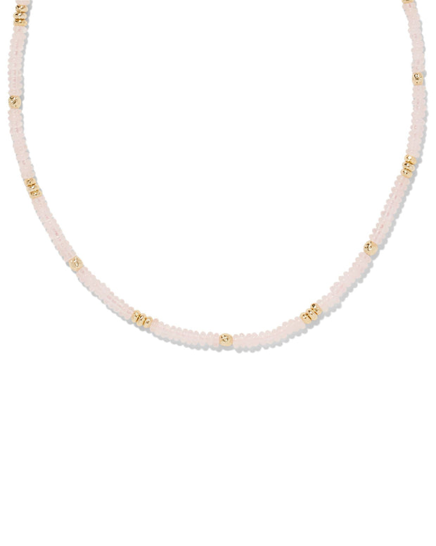 Kendra Scott Rose Quartz Deliah Strand Necklace
