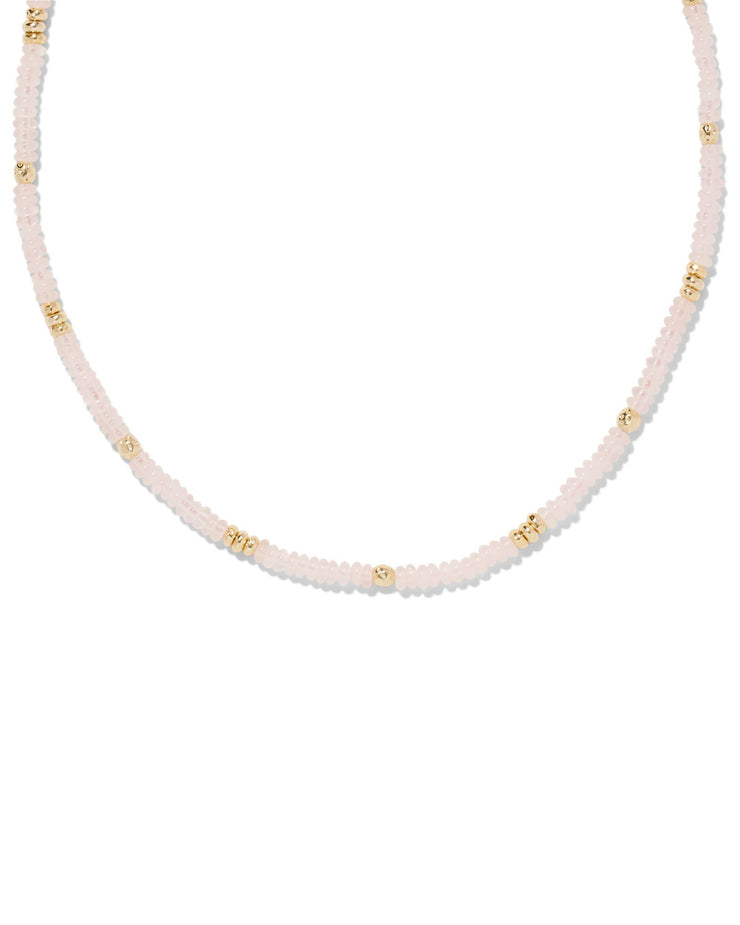 Kendra Scott Rose Quartz Deliah Strand Necklace