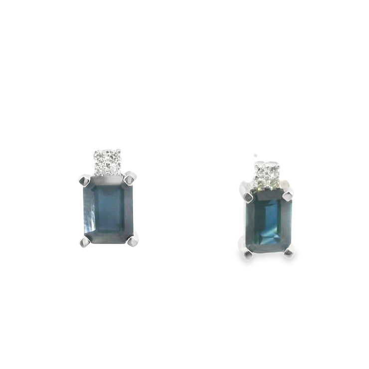 Sapphires and Diamonds Studs