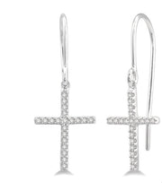 Cross Petite Diamond Fashion Earrings