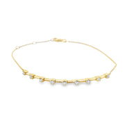Diamond Bar Bracelet on Cable Chain