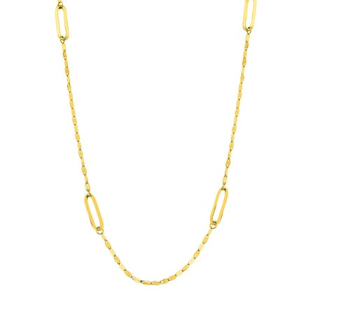 Open Link and High Polish Flat Chain