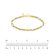 Twisted Rope and Paperclip Bracelet