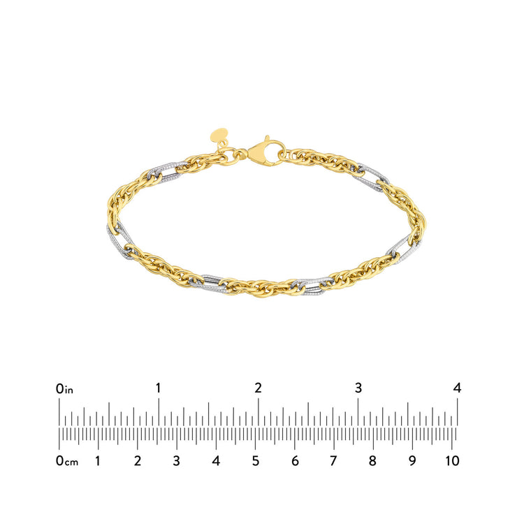 Twisted Rope and Paperclip Bracelet