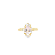 Yellow Gold Quartz Amethyst Ring