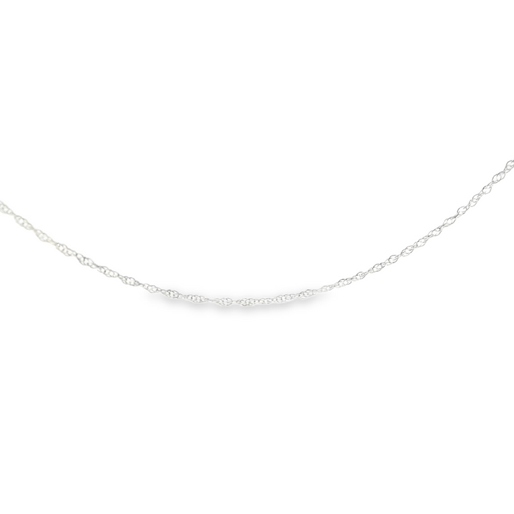 10K White Gold Wheat Chain