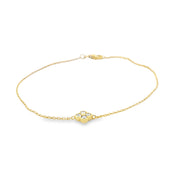 Diamond Clover Charm Bracelet