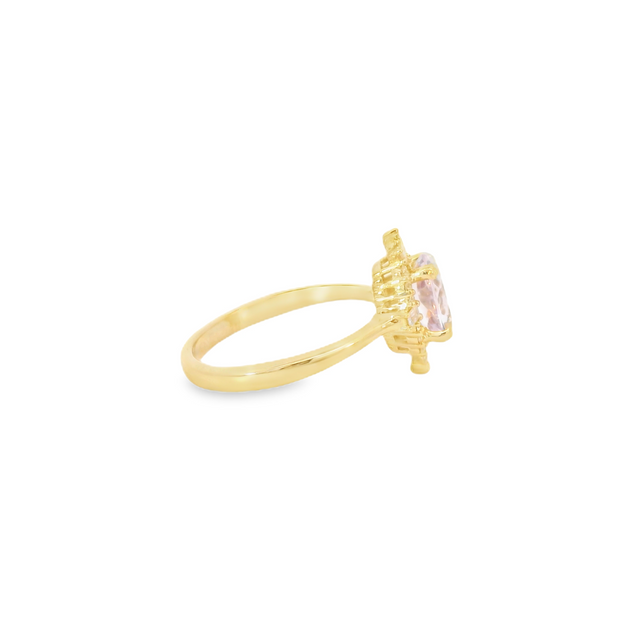 Yellow Gold Quartz Amethyst Ring
