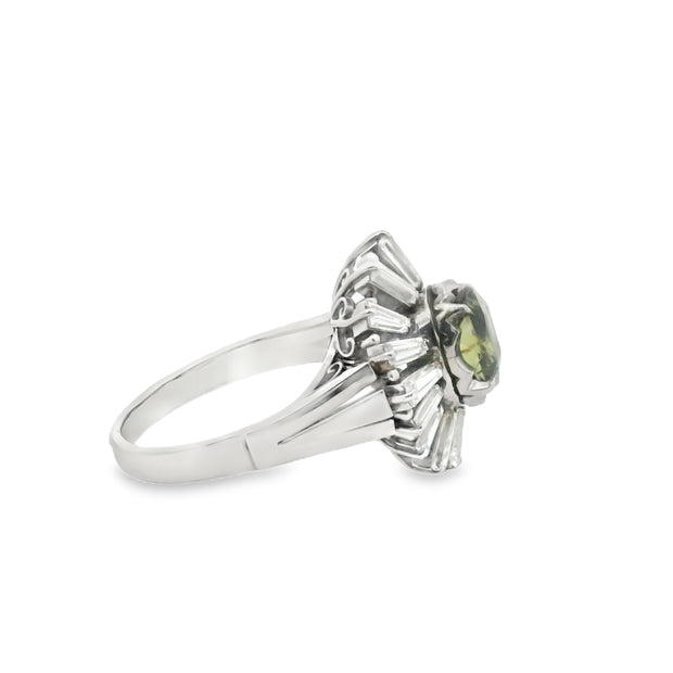 Alexandrite and Diamond Ballerina Ring