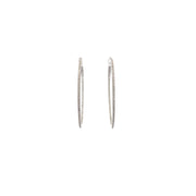 18 Karat White Gold Diamond Hoops