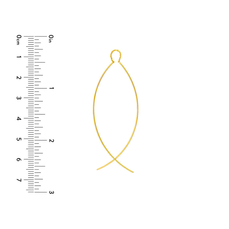 Curved Wire Threader Earrings