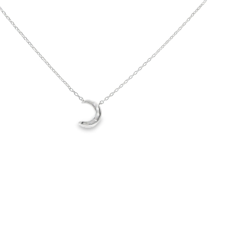 Diamond Pave Moon Pendant