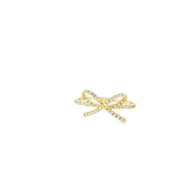 Diamond Pave Bow Ring