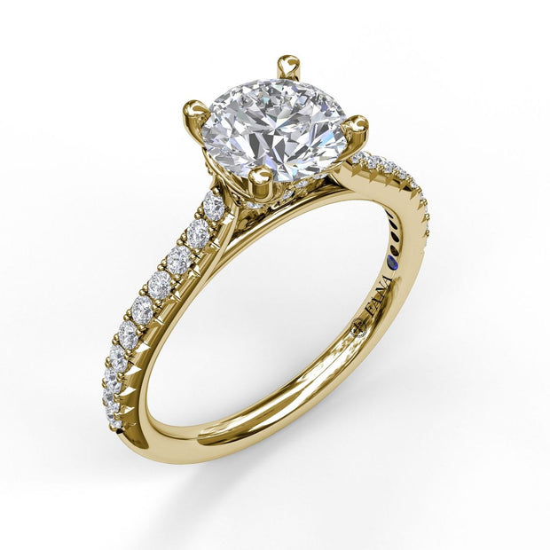 FANA 14 Karat Yellow Gold Semi-Mount Ring
