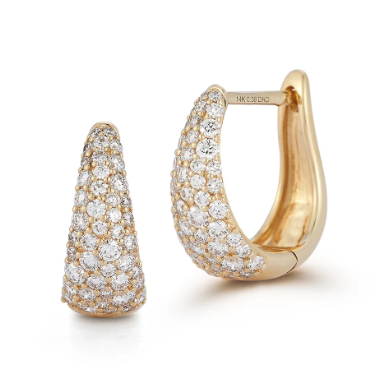 Scatter Pave Tapered Huggies