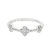 Diamond Pave Clover Ring