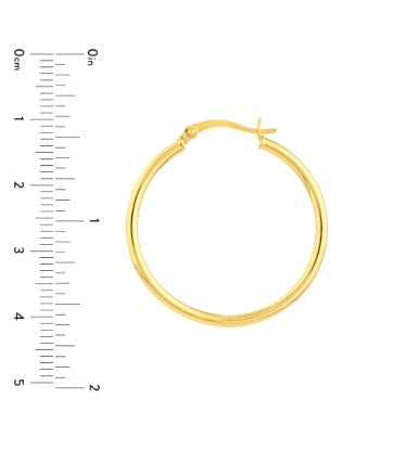 Yellow Gold Polished Hoops
