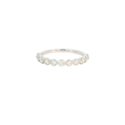 White Gold Shared Prong Set Diamond Band
