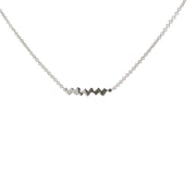 White Modern Electrum Diamond Illusion Necklace