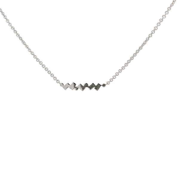 White Modern Electrum Diamond Illusion Necklace