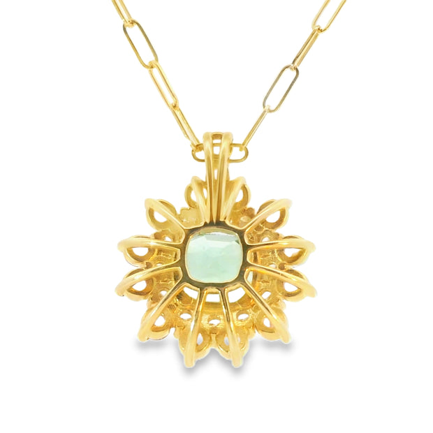 Mint and Pink Tourmaline Pendant