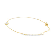 Diamond Clover Charm Bracelet