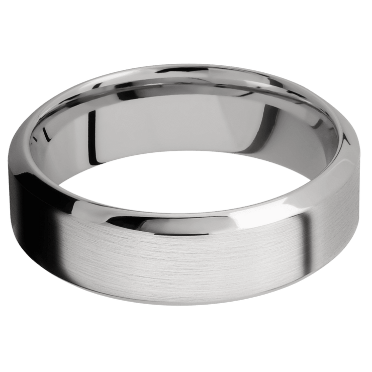 14K White Gold + Satin , Polish Finish