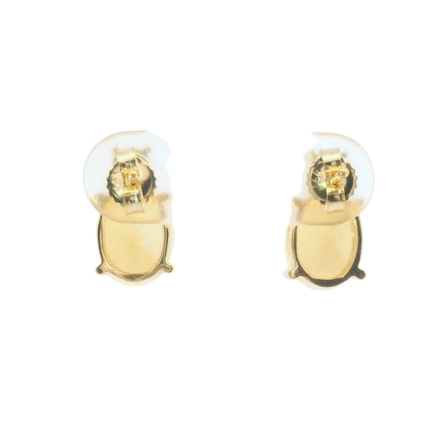 Studs with Opals and Diamonds
