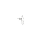 White Modern Electrum Diamond Earrings