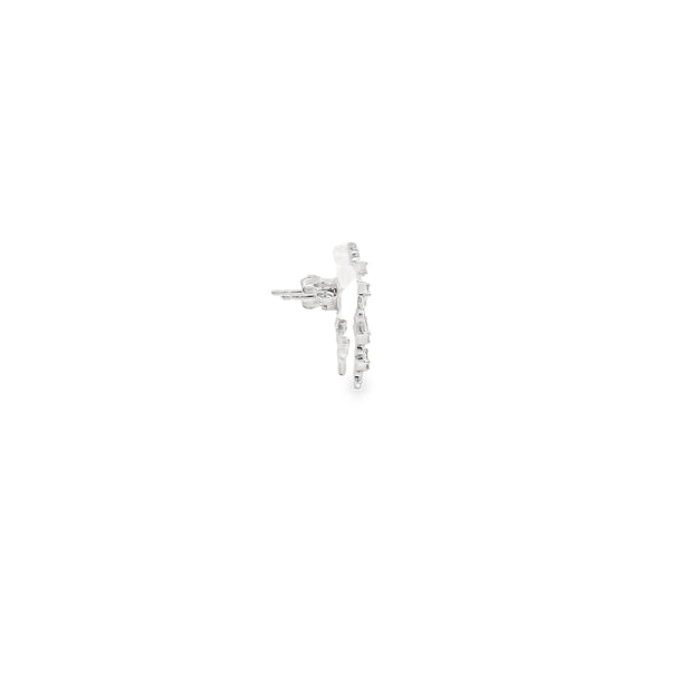 White Modern Electrum Diamond Earrings