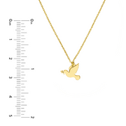Yellow Gold Petite Dove Necklace