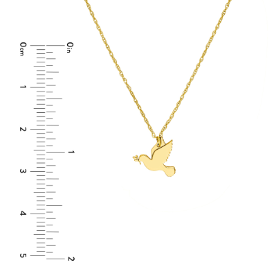 Yellow Gold Petite Dove Necklace