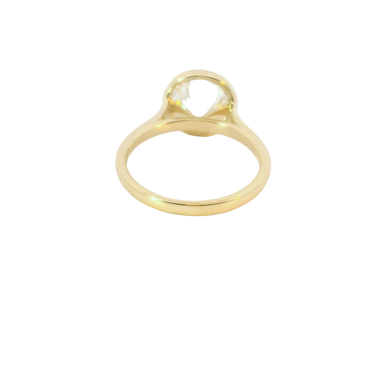 Bezel Set 3 CT Lab Grown Round Engagement Ring