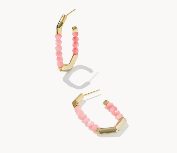 Kendra Scott Gold Tone Sylvia Beaded Hoops