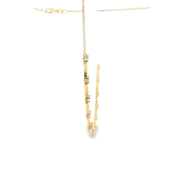 Diamond Bamboo Bar Pendant