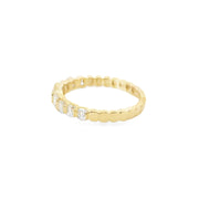 Graduated Emerald Cut Diamond Ring