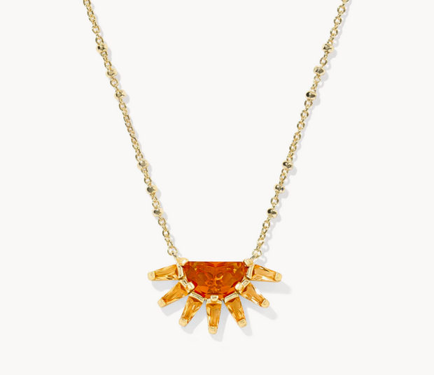 Kendra Scott Samantha Gold Tone Sun Pendan