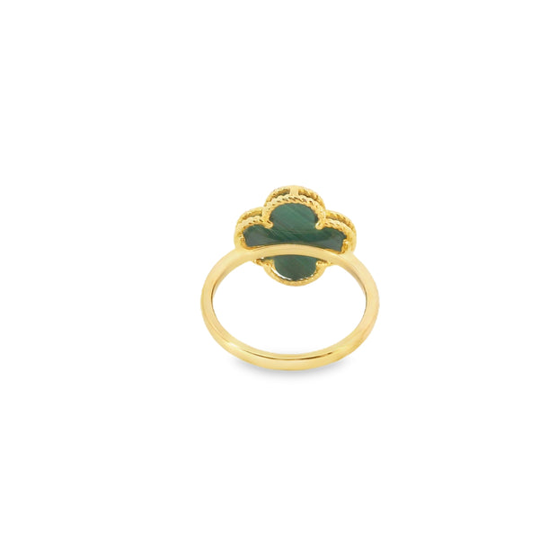 Malachite Clover Ring