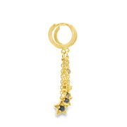 Yellow Gold Vermeil Huggies with Iolite Star and Moon