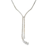 Bezel Set Diamond Lariat Necklace