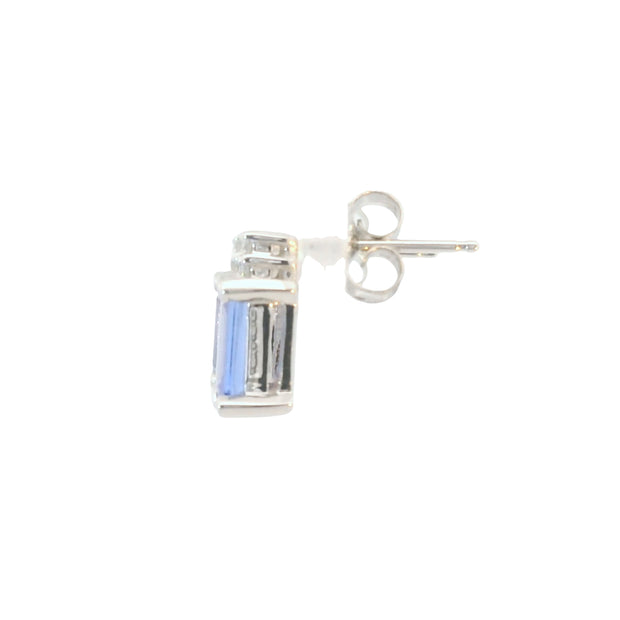 Tanzanite and Diamond Studs