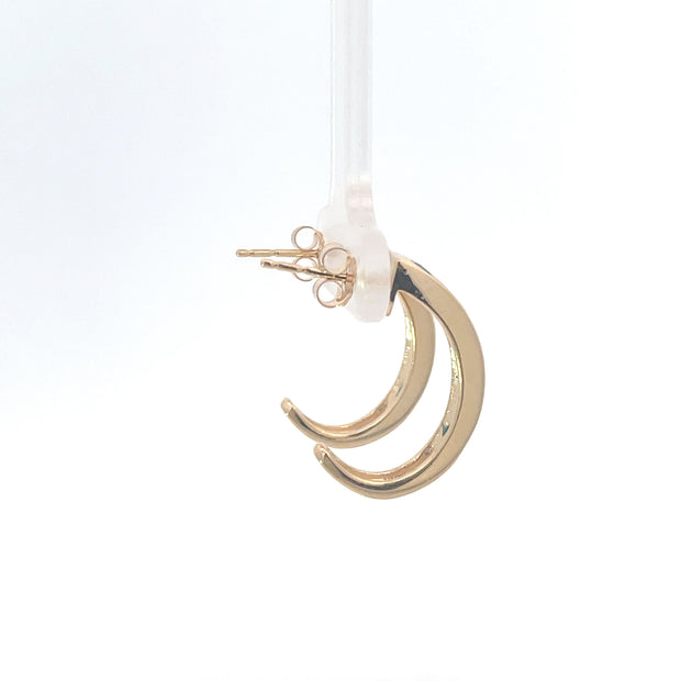 Diamond Emerald Channel Hoops