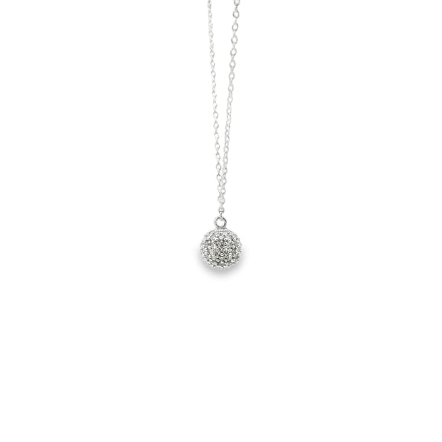 Diamond Pave Disco Ball Pendant
