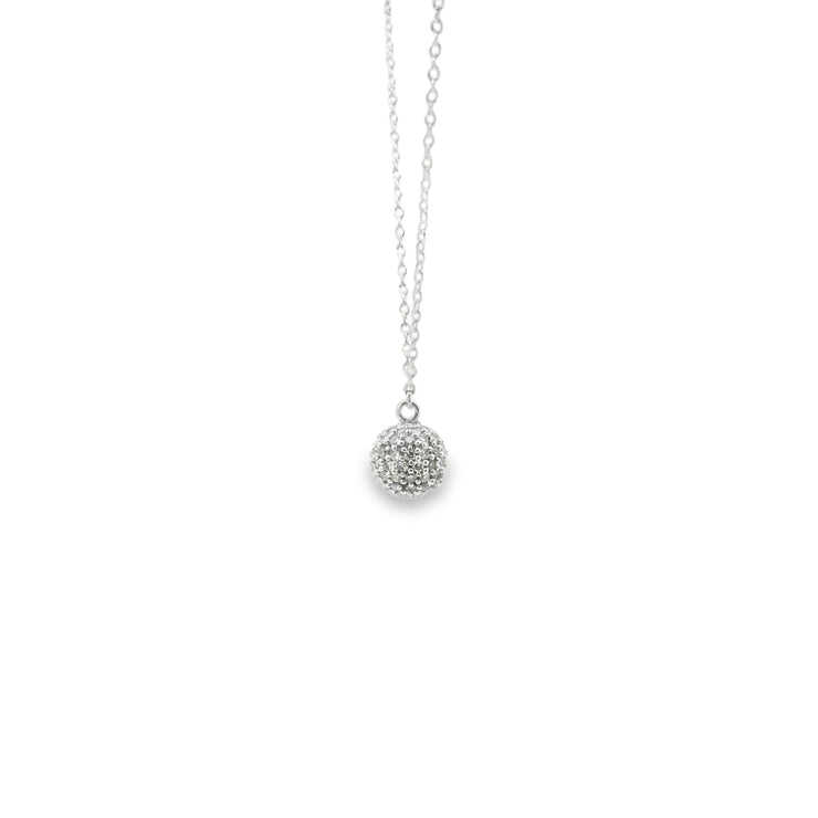 Diamond Pave Disco Ball Pendant