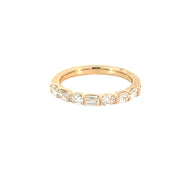 Yellow Gold Alternating Diamond Band
