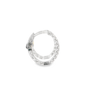 White Gold Inverted Diamond Hoops